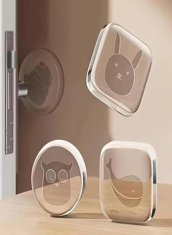 CEPLO Door Handle Wall Protector,Self Adhesive Silicone Stopper, Clear Cushion Bumper, Clear Silicone Door Knob Silicone Door Protector for Home Wall Protector from Door Sofa Back (Pack of 4) - Image 2